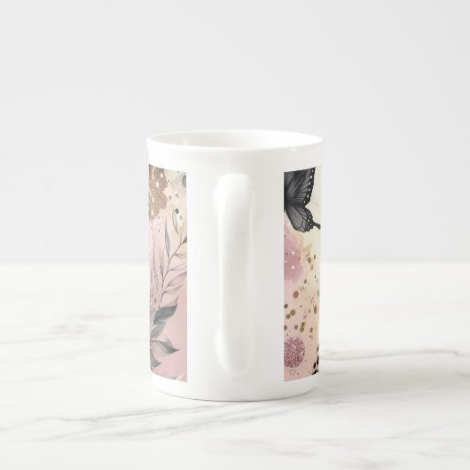 Léopard rebondissant & Mug Rose (Dos)