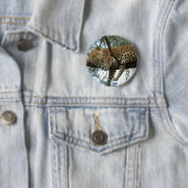 Leopard Resting in Tree Ronde Button 5,7 Cm (In situ)