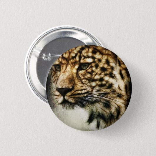 Leopard Ronde Button 5,7 Cm (Voorkant /achterkant)