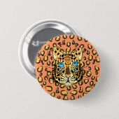 Leopard Ronde Button 5,7 Cm (Voorkant /achterkant)