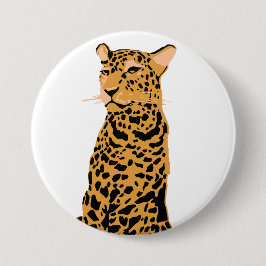 Leopard Ronde Button 7,6 Cm
