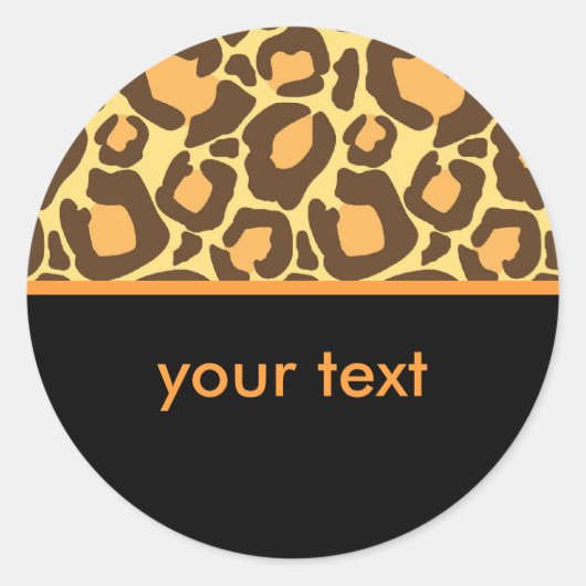 Leopard Ronde Sticker (Voorkant)