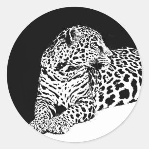 Leopard Ronde Sticker