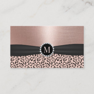 Leopard Roos Gold Makeup Artist Hair Salon Visitekaartje