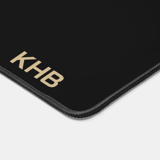 Léopard rose avec or et noir - Monogramme (Coin)