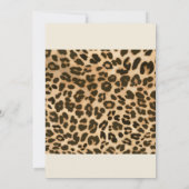 Leopard Rose Bow Girl Baby Faire-part de naissance (Dos)