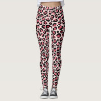 Léopard rose exclusif leggings abstraits