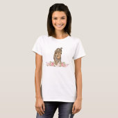 Leopard, Rose léopard, T-shirt fleur léopard (Devant entier)