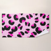 Léopard rose. Motif de peau animale. Leopard. Pant (Serviette de bain)