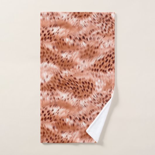 Léopard rose rose (Serviette à main)
