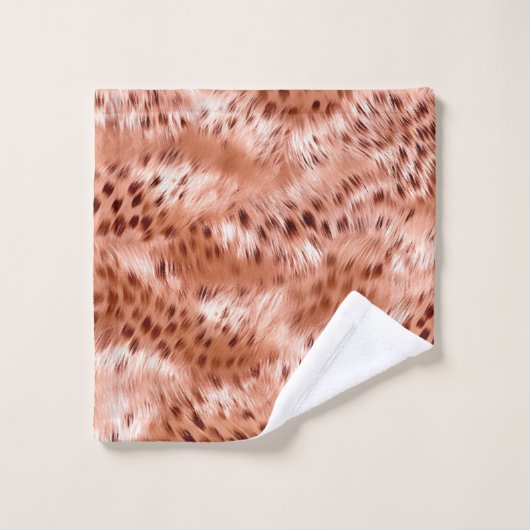 Léopard rose rose (Gant de toilette)