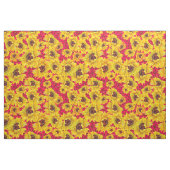 léopard rouge et tissu jaune de tournesol (Yard)