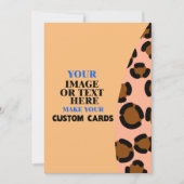 Leopard Roze Bruine Sjabloon, Creëer Uw Eigen Aankondiging (Voorkant)