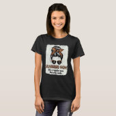 Leopard Running Mam Messy Bun Sprinter Runner Moth T-shirt (Voorkant volledig)