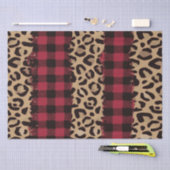 Leopard safari Buffalo Plaid Christmas  Tissuepapier (Craft)