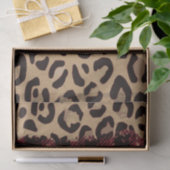Leopard safari Buffalo Plaid Christmas  Tissuepapier (Geschenk)