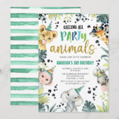 Leopard Safari roept alle feestdieren op de dag Kaart (Voorkant / Achterkant)