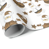 Leopard Santa Purse Star Pattern op White Cadeaupapier (Rol Hoek)