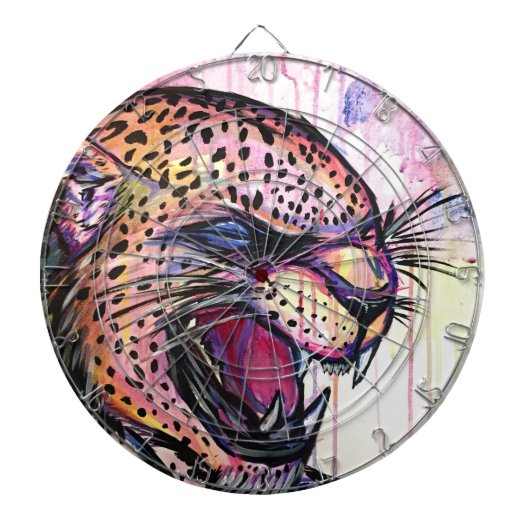Leopard Scream Dartbord (Voorkant)