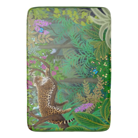 Léopard se reposant dans le tapis de bain de (devant Vertical)