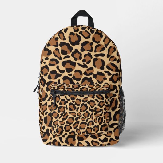 Leopard Seamless Pattern Bedrukte Rugzak (Voorkant)