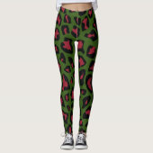 Leopard Seamless Pattern Leggings (Voorkant)