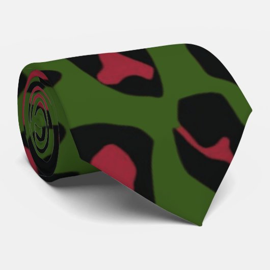 Leopard Seamless Pattern Stropdas (Opgerold)