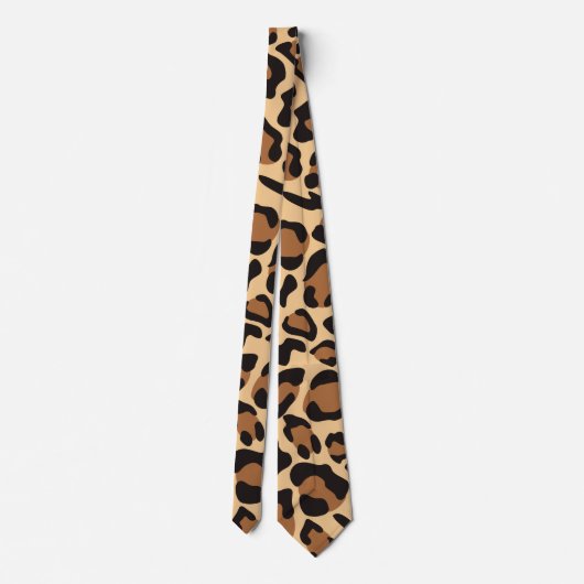 Leopard Seamless Pattern Stropdas (Achterkant)