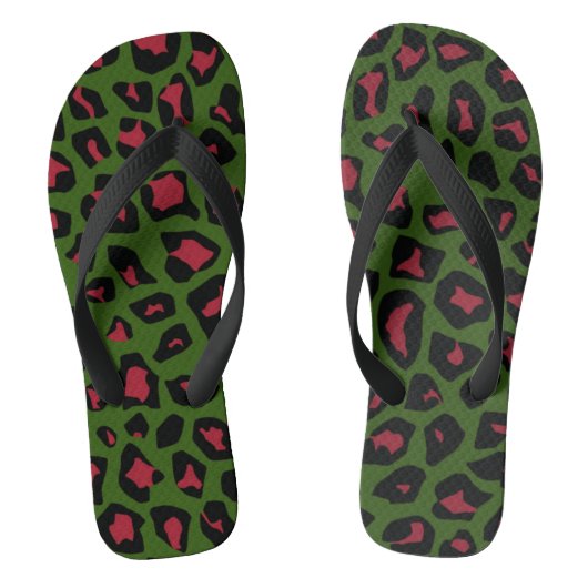 Leopard Seamless Pattern Teenslippers (Voetbed)