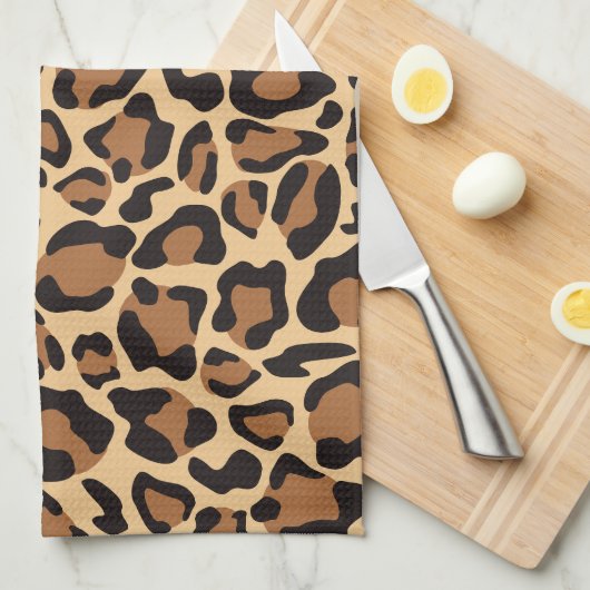 Leopard Seamless Pattern Theedoek (Quarter Fold)