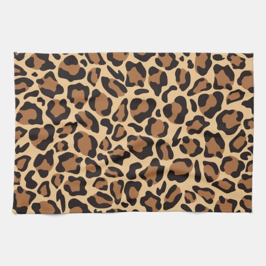 Leopard Seamless Pattern Theedoek (Horizontaal)