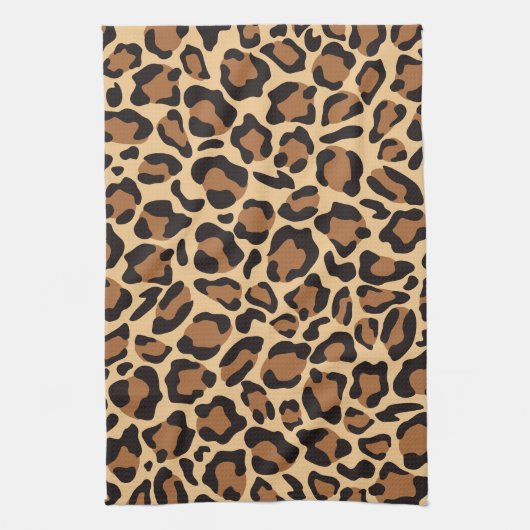 Leopard Seamless Pattern Theedoek (Verticaal)