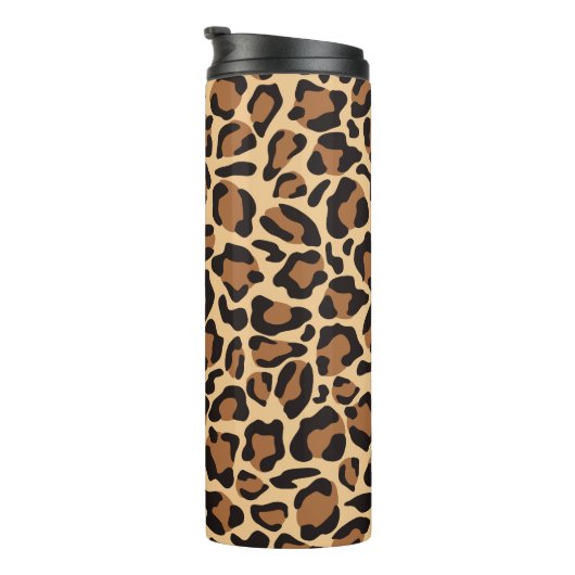 Leopard Seamless Pattern Thermosbeker (Geroteerd rechts)