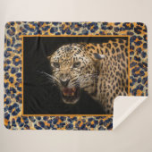 Leopard Sherpa Blanket Sherpa Deken (Voorkant (horizontaal))