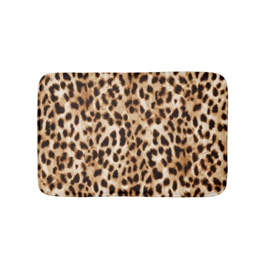 Leopard Skin, Authentiek Wildlife Patroon. Badmat (Voorkant)