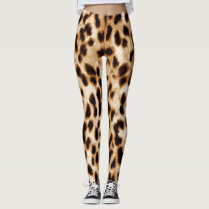 Leopard Skin, Authentiek Wildlife Patroon. Leggings