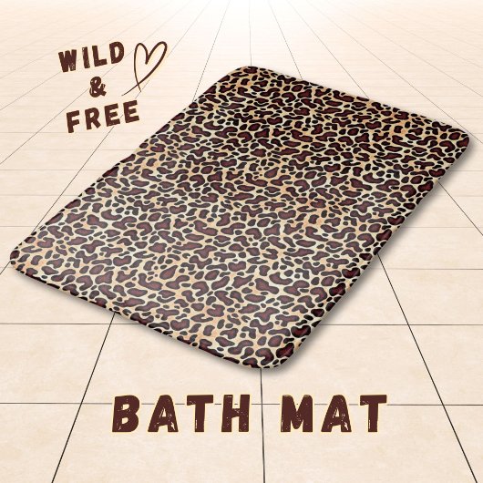 Leopard Skin Brown Cream Pattern - Badmat