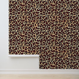 Leopard Skin Brown Cream Pattern - Behang