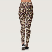 Leopard Skin Brown Cream Pattern - Leggings (Achterkant)