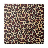 Leopard Skin Brown Cream Pattern - Tegeltje (Voorkant)
