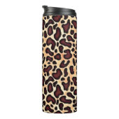 Leopard Skin Brown Cream Pattern - Thermosbeker (Geroteerd rechts)