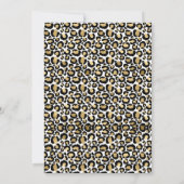 Leopard Skin Floral 2 Wild Birthday Uitnodiging (Achterkant)