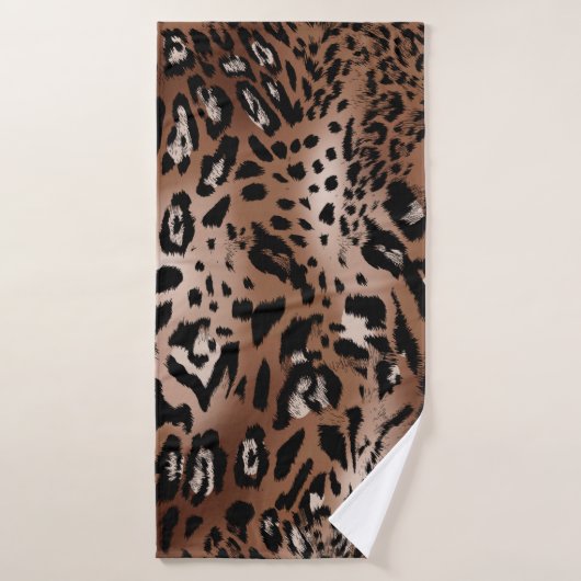 Leopard skin illustration seamless pattern fabric (Serviette de bain)