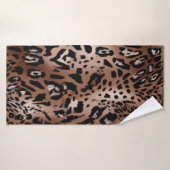 Leopard skin illustration seamless pattern fabric (Serviette de bain)