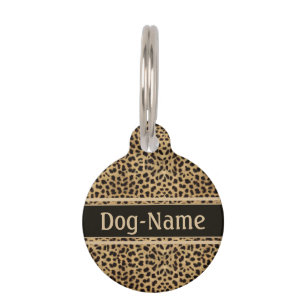 Leopard Skin Pattern Personaliseren Huisdierpenning