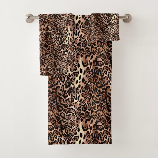 Leopard Skin Print Bad Handdoek (Insitu)