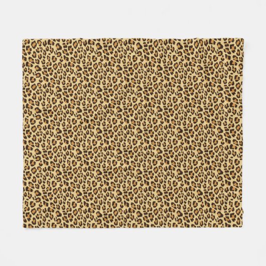 Leopard Skin Print Fleece Deken (Voorkant (Horizontaal))