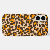 Leopard Skin Print Patroon Mosterd Geel Bruin Case-Mate iPhone Case (Achterkant (horizontaal))