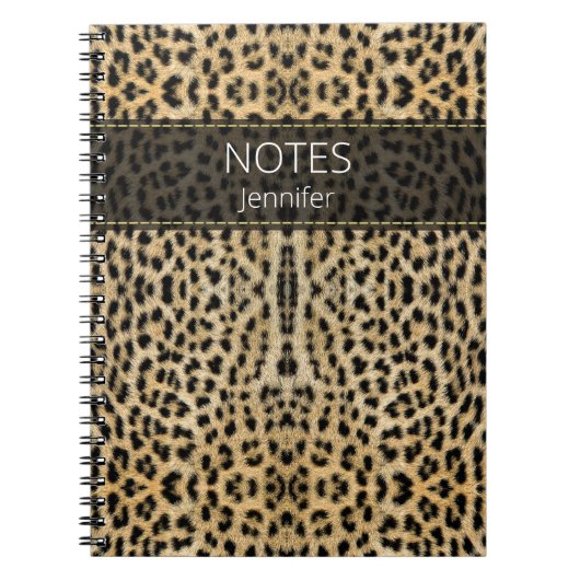 Leopard Skin Print Pattern Name Persoonlijk Notitieboek (Voorkant)