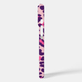 Leopard Skin Print Pattern Royal Paarse Roze Case-Mate iPhone Case (Achterkant / Links)